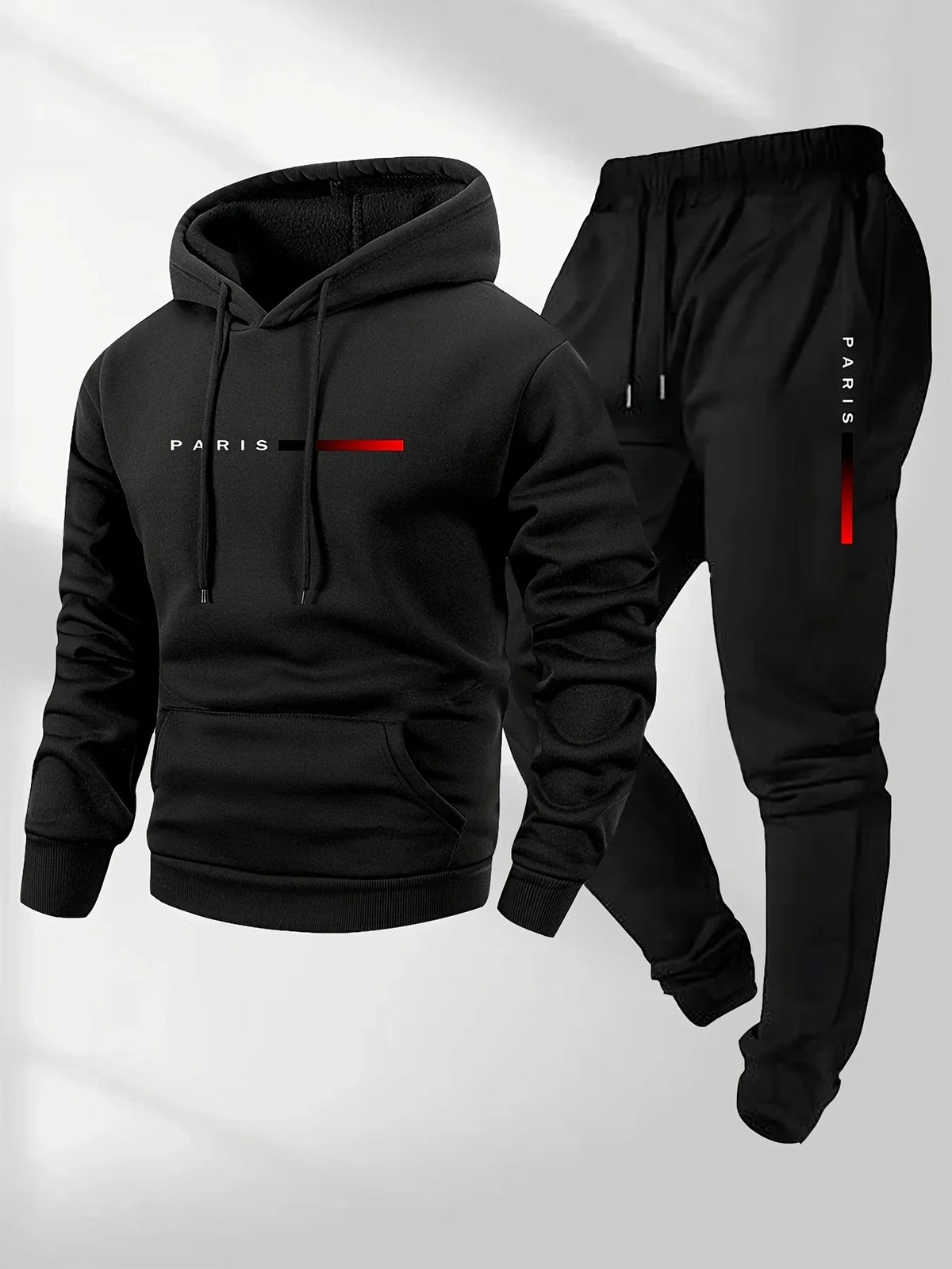 2025 letter printed sportswear set men's hooded sweatshirt long pants set spring and autumn winter warm suit - Chrissy's Eye