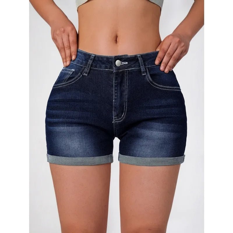 Shorts Female Jeans Denim Shorts Elastic Comfortable Versatile Blue Denim Summer Spring Women Fashion - Chrissy's Eye