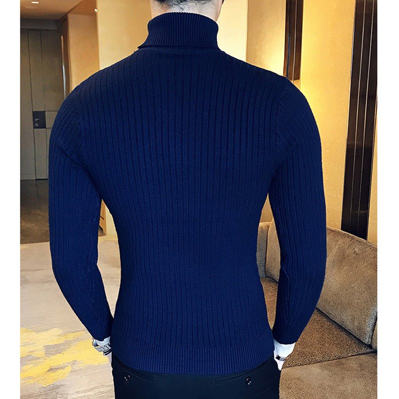 Men's Midweight Knit Turtleneck Sweater - Chrissy's Eye
