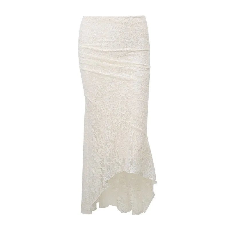 Gtpdpllt Elegant Lace Two Piece Set Women Irregular Long Skirt And Corset Top French Style Bodycon Dress Matching Sets - Chrissy's Eye