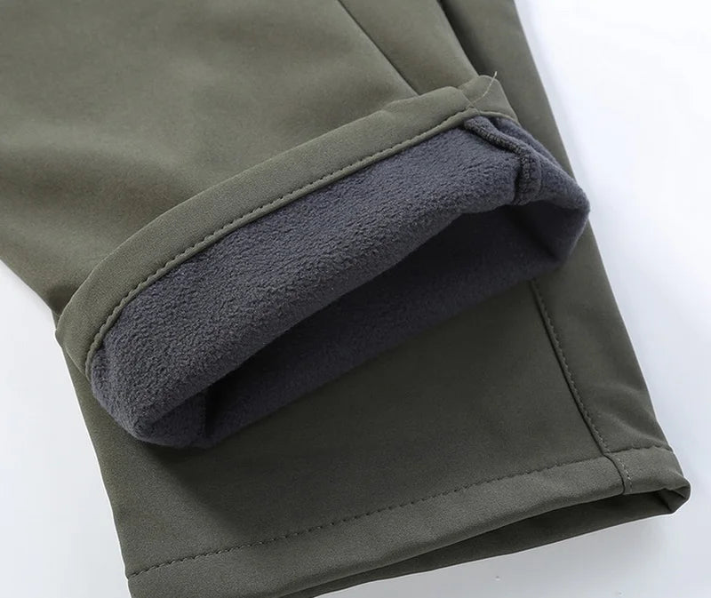 Tactical Military Men Winter Autumn Fleece Waterproof Cargo Pants Hiking Camping Softshell Climbing Casual Warm Combat Trousers - Chrissy's Eye