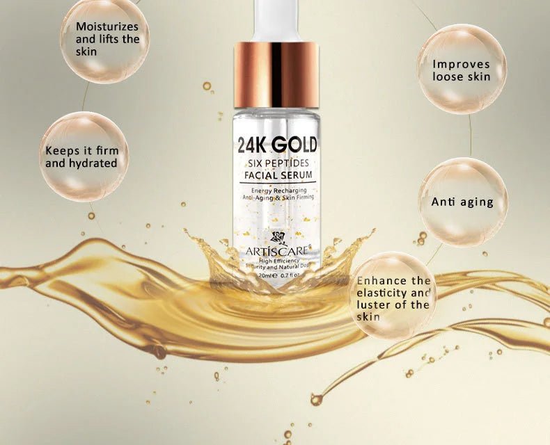 ARTISCARE Nicotinamide + Platinum + 24k Gold Six Peptides Serum 3pcs Moisturizing Smoothing Essence for Face Care - Chrissy's Eye