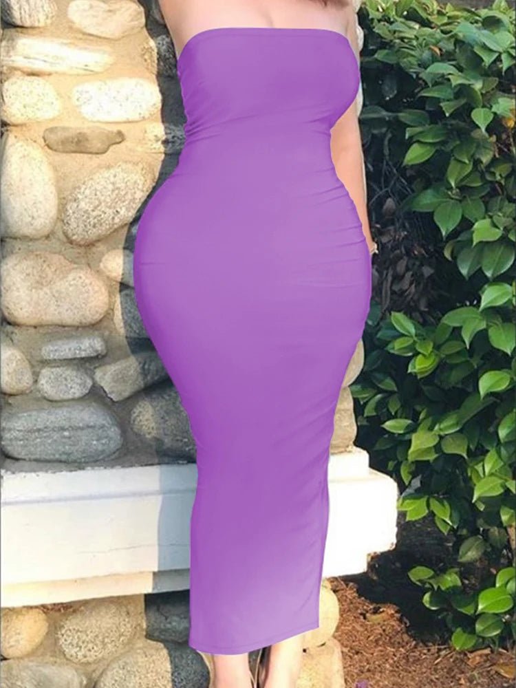 Summer Women's Sexy Sleeveless Chest Wrapped Long Beach Dress - Chrissy's Eye