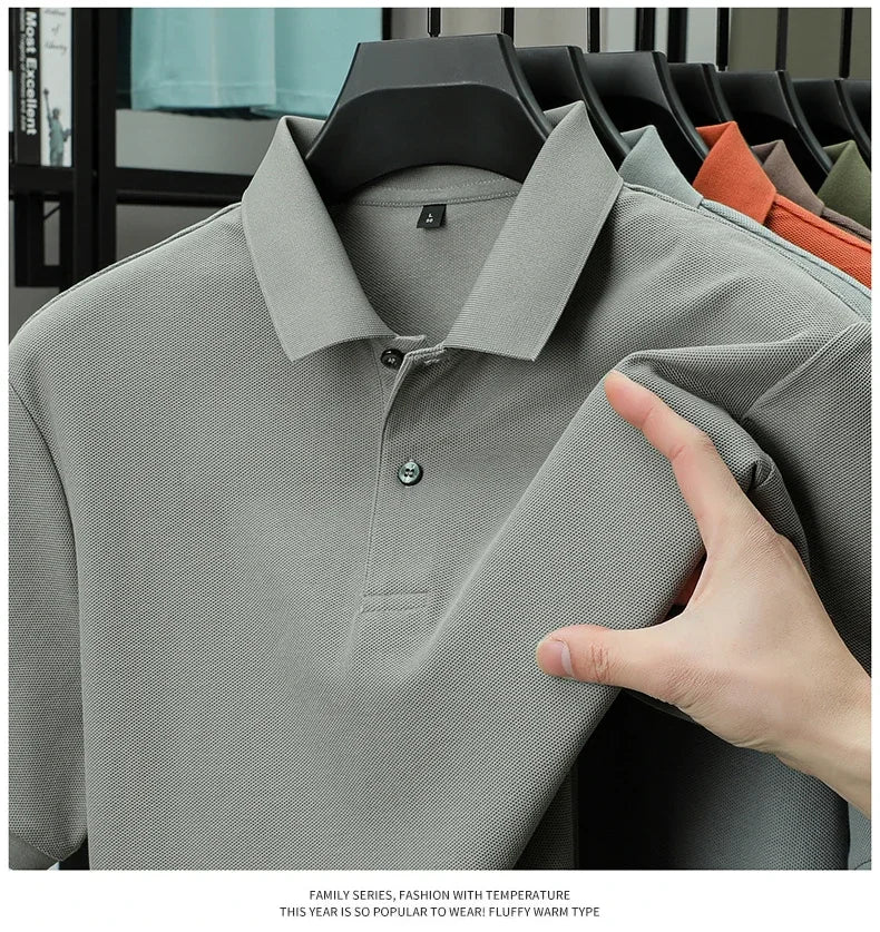 Men's 100% Cotton Polo Shirt -Breathable, 19 Colors, Silk-Like Finish - Chrissy's Eye