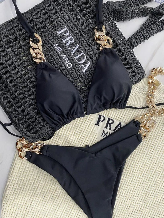 RUOTONGSEPT New Sexy Bikini 2023 Triangle Bathing Suit for Women Brazilian Bikini Set 2-piece Halter Swimwear Push Up Swimsuit - Chrissy's Eye