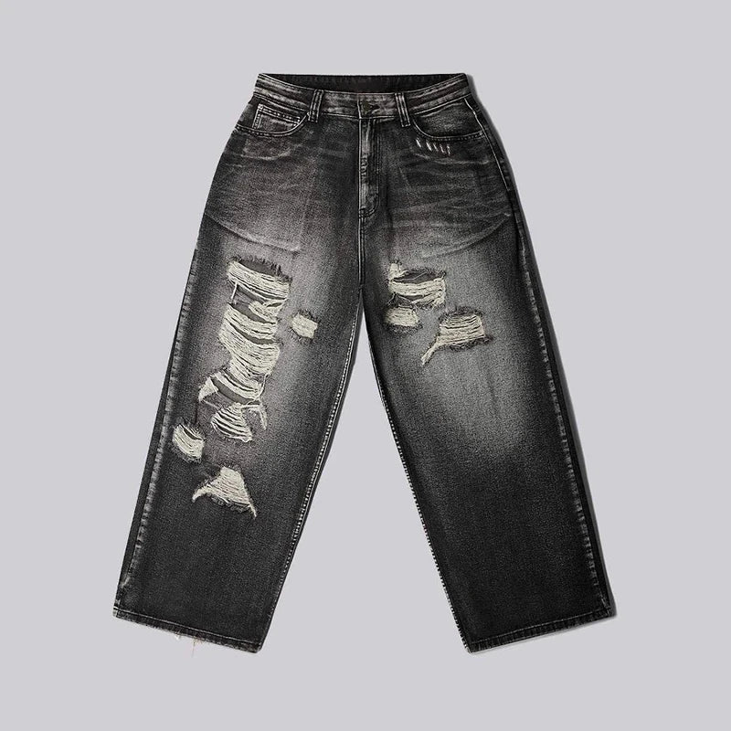 Hip Hop American Y2K Women Jeans High Street Vintage Gothic Print Fashion Casual Couple Wide-leg Pants Unisex Punk Work Pants - Chrissy's Eye