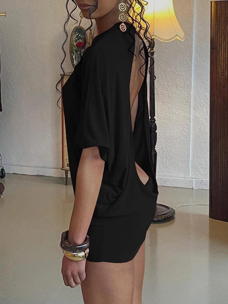 Sexy Backless Mini Dress Women - Chrissy's Eye
