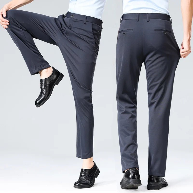 29-42 Men's Summer Pants Thin Straight Stretch Casual Pants with No Trace No Ironing Fabric Silky and Cool Feeling - Chrissy's Eye