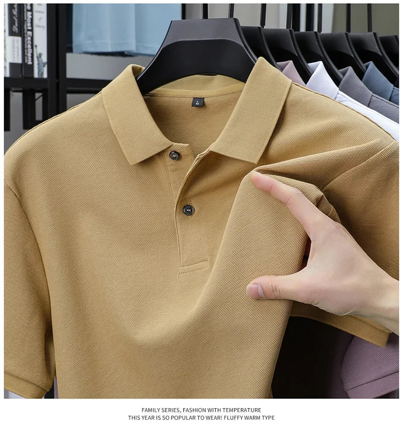 Men's 100% Cotton Polo Shirt -Breathable, 19 Colors, Silk-Like Finish - Chrissy's Eye