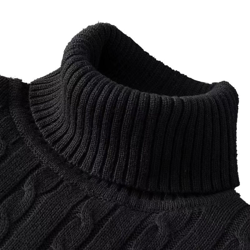 Men's Midweight Knit Turtleneck Sweater - Chrissy's Eye