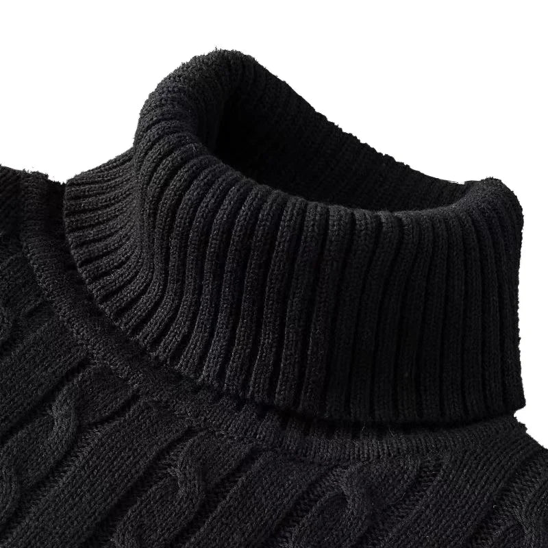 Men's Midweight Knit Turtleneck Sweater - Chrissy's Eye