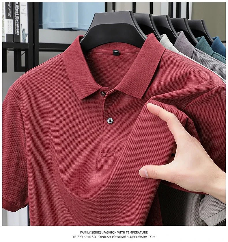Men's 100% Cotton Polo Shirt -Breathable, 19 Colors, Silk-Like Finish - Chrissy's Eye