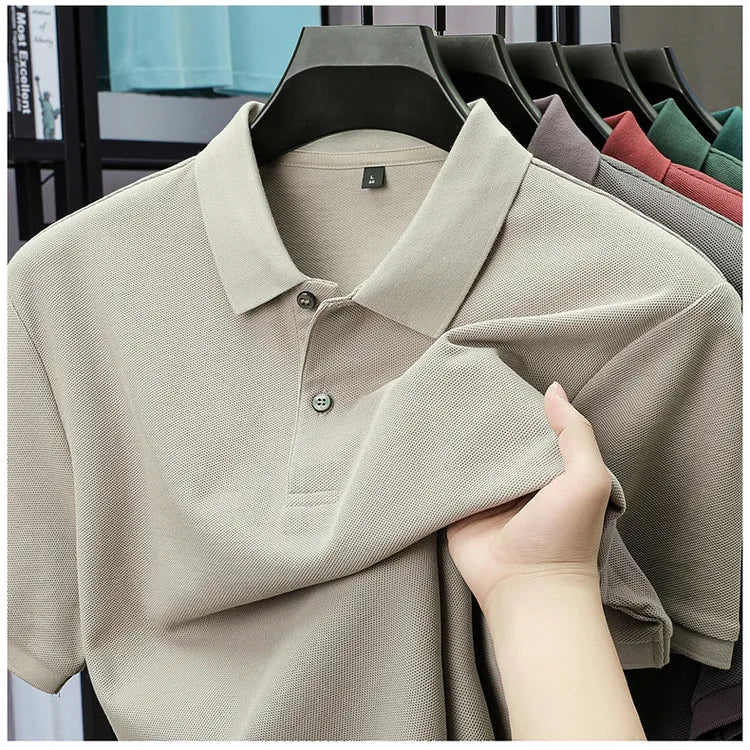 Men's 100% Cotton Polo Shirt -Breathable, 19 Colors, Silk-Like Finish - Chrissy's Eye