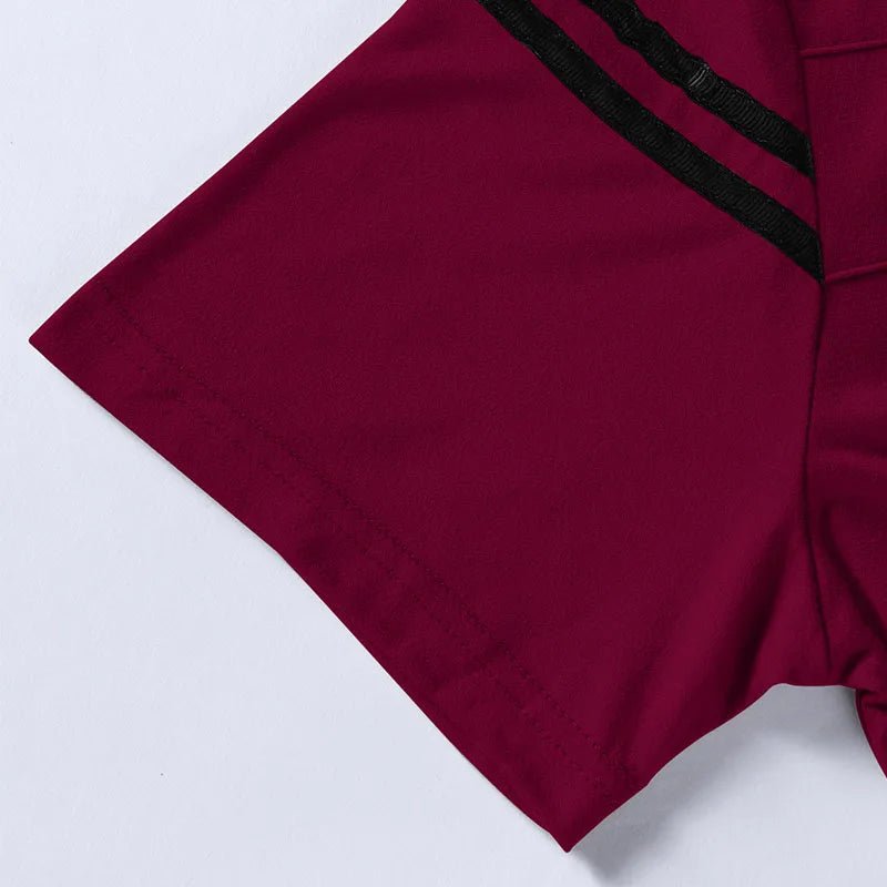 2025 New Men's Casual Fashion Solid Color Short Sleeved Polo Shirt Stand Up Collar Versatile Comfortable Top - Chrissy's Eye