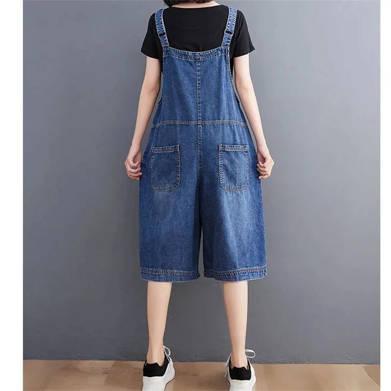 Women's Denim Pants 2025 Spring Summer Solid Color Korean Version Ladies Backstraps Pants Fashion Appear Thin Lady Trousers - Chrissy's Eye