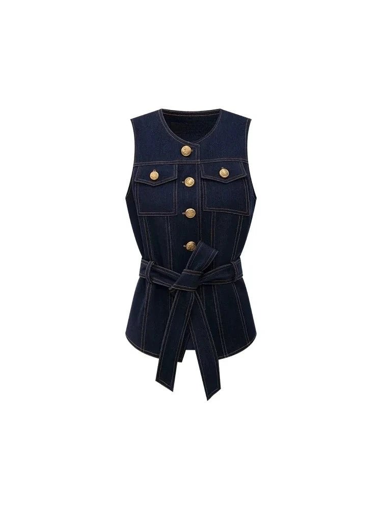 2026 Spring/Summer New Dark Blue High-Waist Denim Shorts USA Y2K Women's Fashion Street Dance Gothic Casual Slim Shorts - Chrissy's Eye