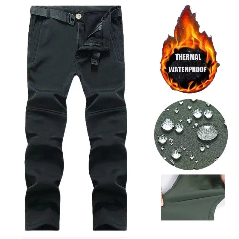 Tactical Military Men Winter Autumn Fleece Waterproof Cargo Pants Hiking Camping Softshell Climbing Casual Warm Combat Trousers - Chrissy's Eye