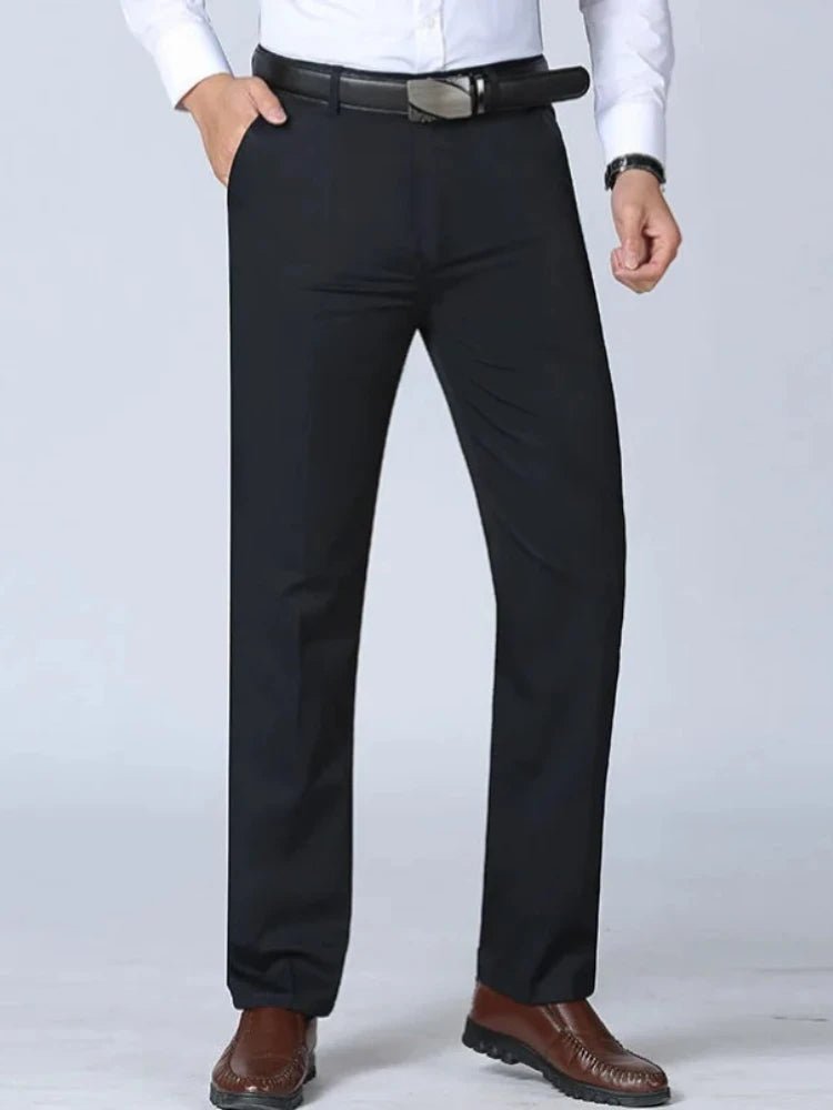 Men's100% Cotton Thin Suit Pants Classic Stretch - Chrissy's Eye