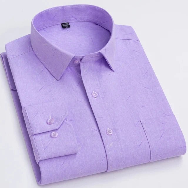 Men's Long Sleeve Shirt High-quality Fashion Casual Print Plaid Stripe Single Pocket - Chrissy's Eye