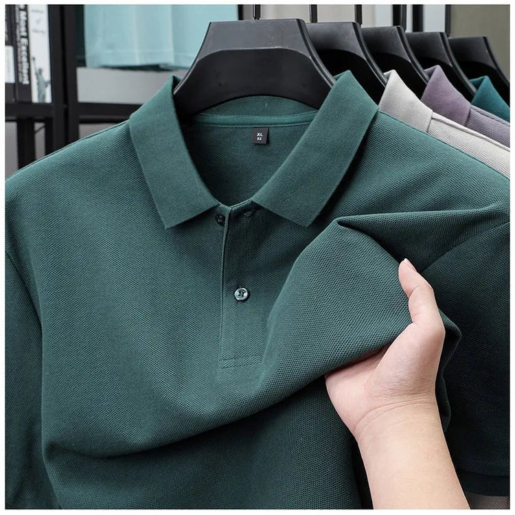 Men's 100% Cotton Polo Shirt -Breathable, 19 Colors, Silk-Like Finish - Chrissy's Eye