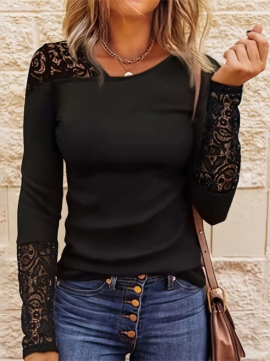 Elegant Casual Woman T-Shirt Fashion Loose T-Shirt Woman Temperament Long sleeve T-Shirt Holiday Weekend - Chrissy's Eye