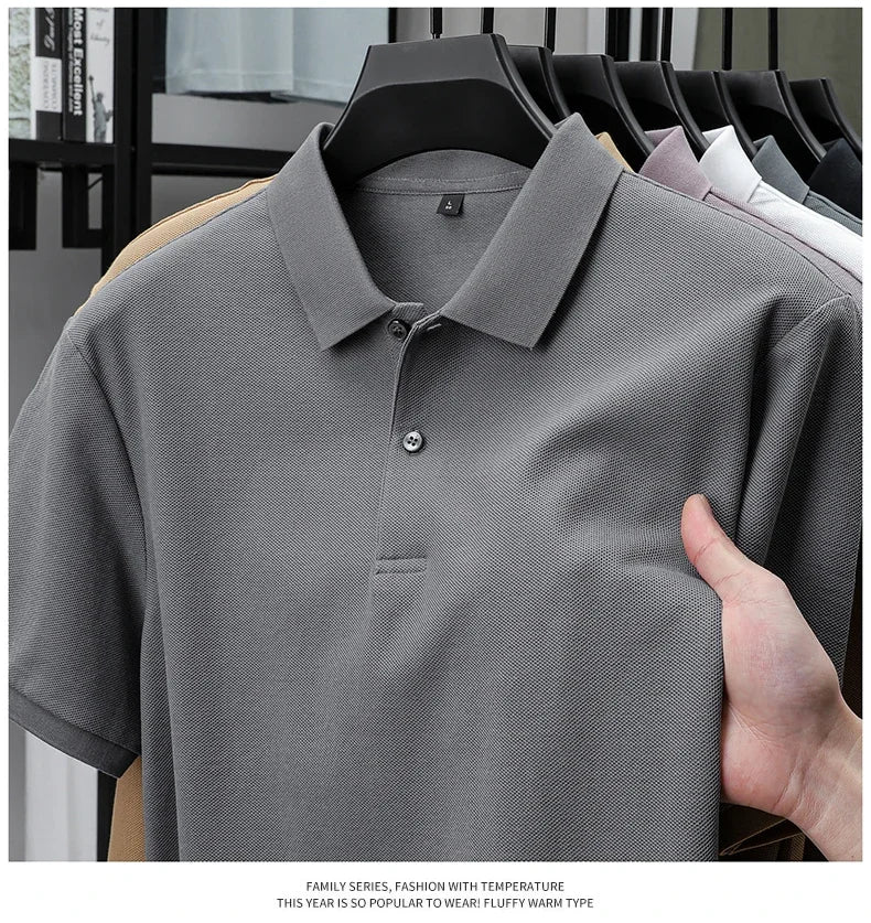 Men's 100% Cotton Polo Shirt -Breathable, 19 Colors, Silk-Like Finish - Chrissy's Eye