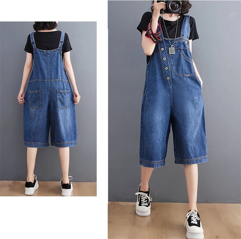 Women's Denim Pants 2025 Spring Summer Solid Color Korean Version Ladies Backstraps Pants Fashion Appear Thin Lady Trousers - Chrissy's Eye