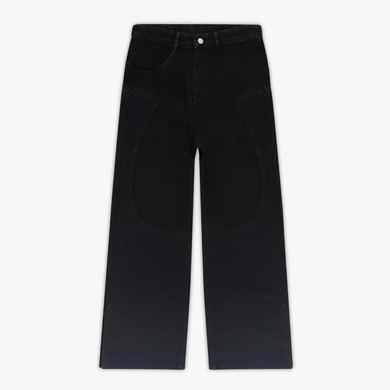 Hip Hop Straight Leg Pants Gothic Fringed Casual Micro Flared Pants Y2K Vintage Slim Fit Jeans Trendy Washed Men Women Harajuku - Chrissy's Eye