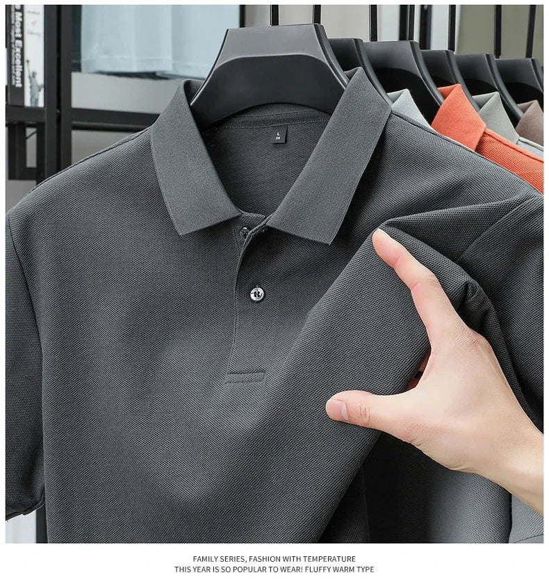 Men's 100% Cotton Polo Shirt -Breathable, 19 Colors, Silk-Like Finish - Chrissy's Eye