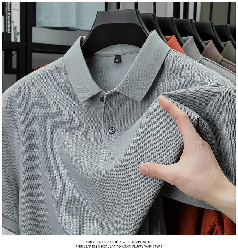 Men's 100% Cotton Polo Shirt -Breathable, 19 Colors, Silk-Like Finish - Chrissy's Eye