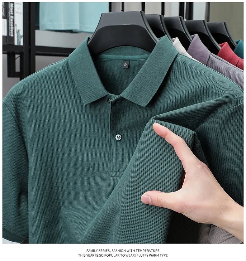 Men's 100% Cotton Polo Shirt -Breathable, 19 Colors, Silk-Like Finish - Chrissy's Eye