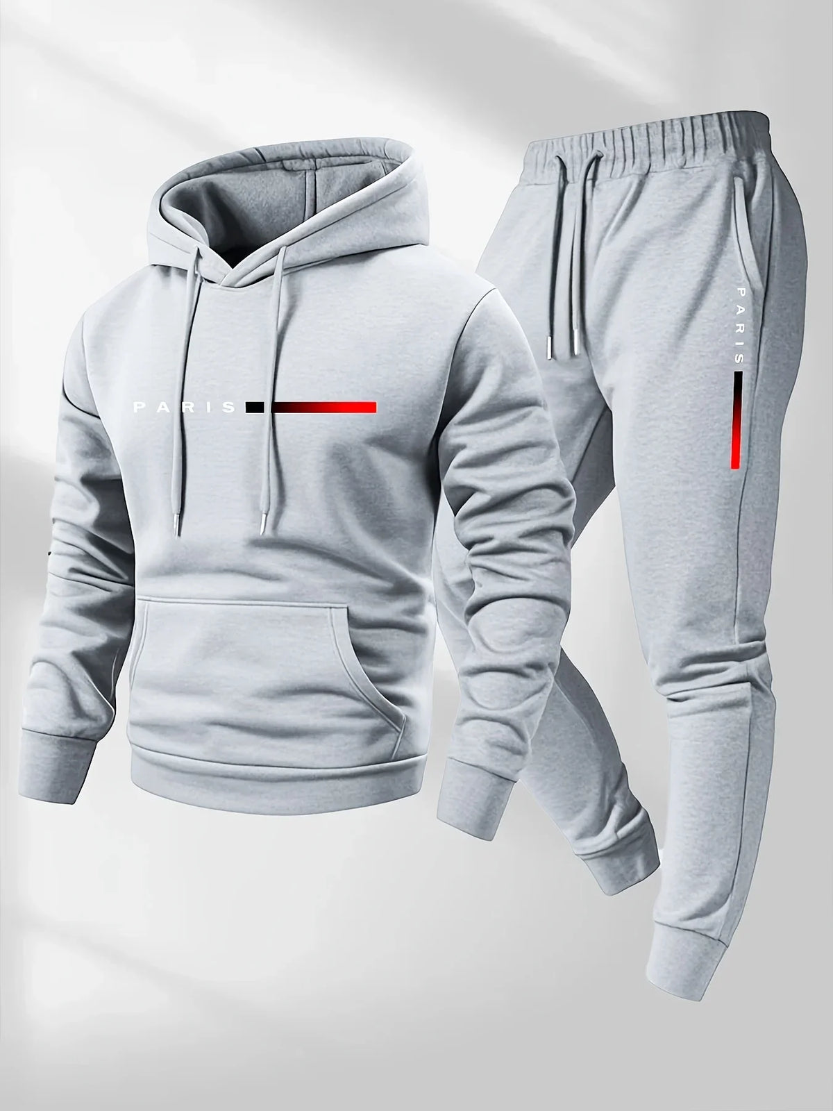 2025 letter printed sportswear set men's hooded sweatshirt long pants set spring and autumn winter warm suit - Chrissy's Eye