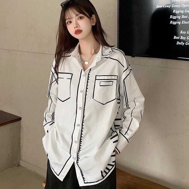Fashion printed ladies shirts New chic Women Blouses 2025 Spring Summer Tops Blusas Mujer - Chrissy's Eye