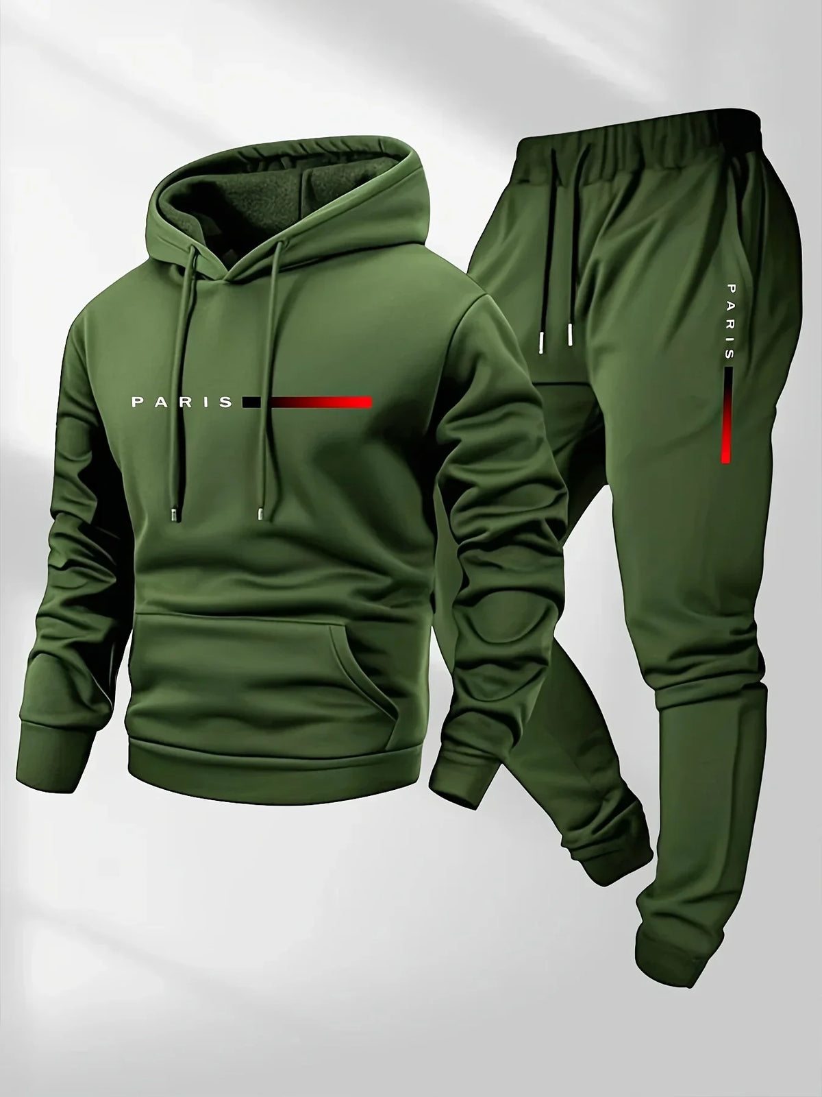 2025 letter printed sportswear set men's hooded sweatshirt long pants set spring and autumn winter warm suit - Chrissy's Eye