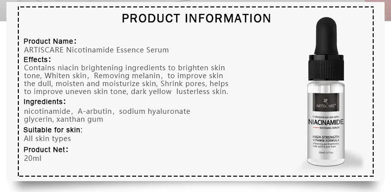 ARTISCARE Nicotinamide + Platinum + 24k Gold Six Peptides Serum 3pcs Moisturizing Smoothing Essence for Face Care - Chrissy's Eye