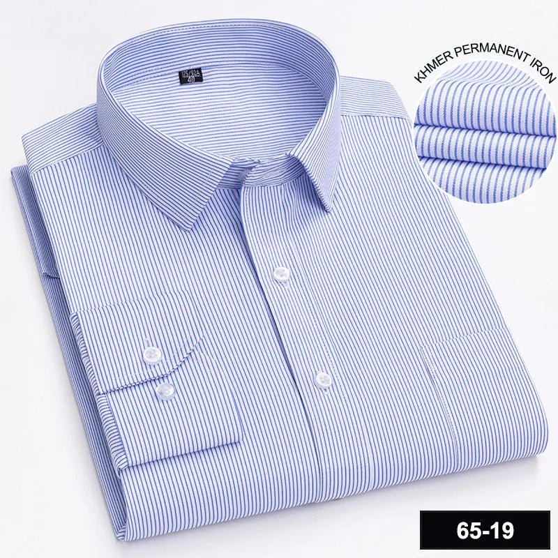 Men's Long Sleeve Shirt High-quality Fashion Casual Print Plaid Stripe Single Pocket - Chrissy's Eye