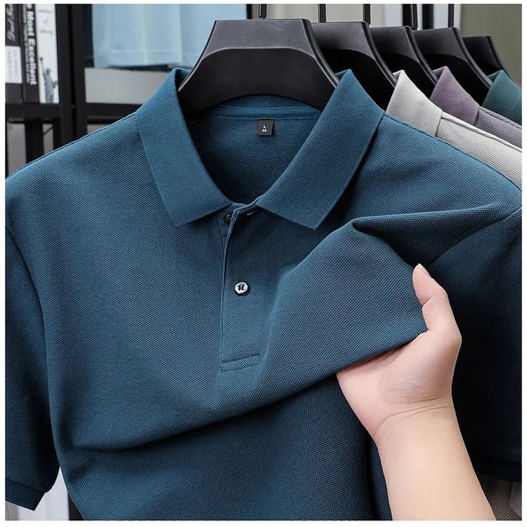 Men's 100% Cotton Polo Shirt -Breathable, 19 Colors, Silk-Like Finish - Chrissy's Eye