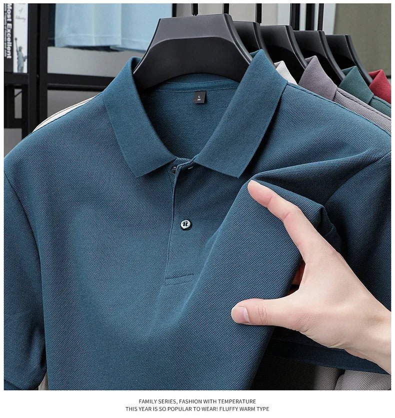 Men's 100% Cotton Polo Shirt -Breathable, 19 Colors, Silk-Like Finish - Chrissy's Eye