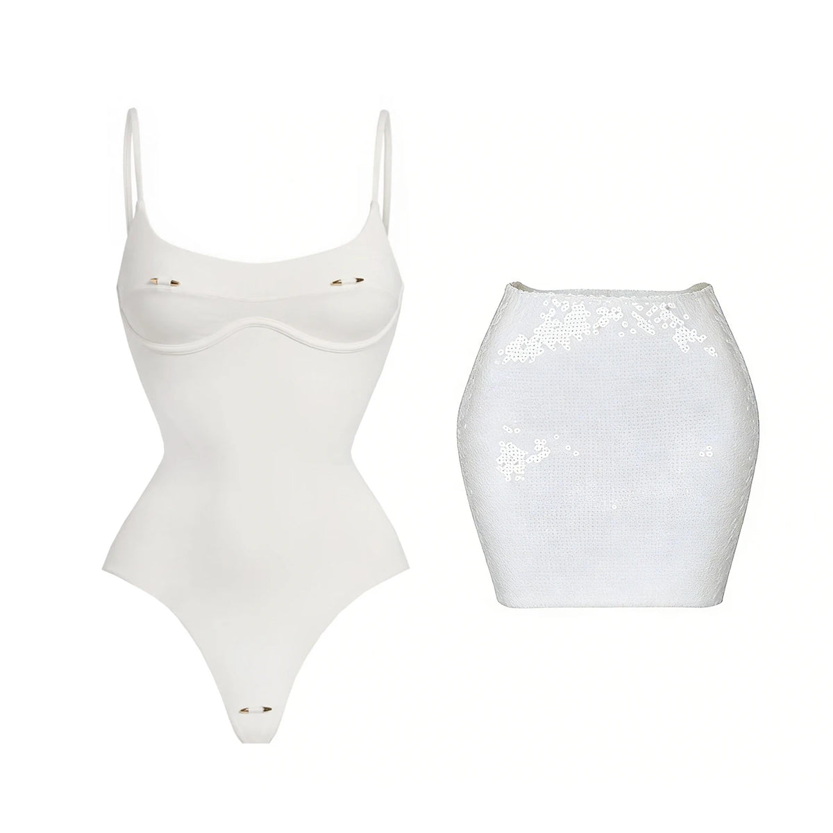 2026 2Pcs Sexy Women One Piece Swimsuit Female Swimwear Solid Biquini High Cut Monokini Push Up Swim Suits Bathingsuit Beachwear - Chrissy's Eye