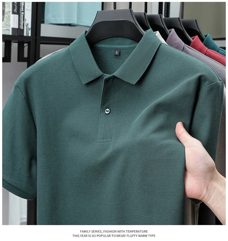 Men's 100% Cotton Polo Shirt -Breathable, 19 Colors, Silk-Like Finish - Chrissy's Eye