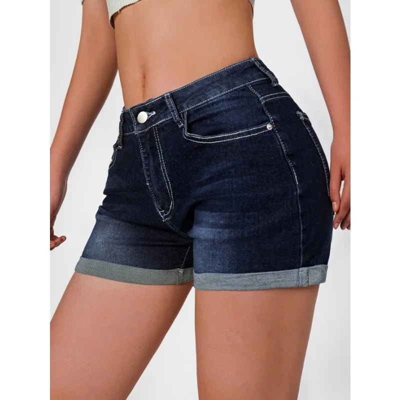 Shorts Female Jeans Denim Shorts Elastic Comfortable Versatile Blue Denim Summer Spring Women Fashion - Chrissy's Eye