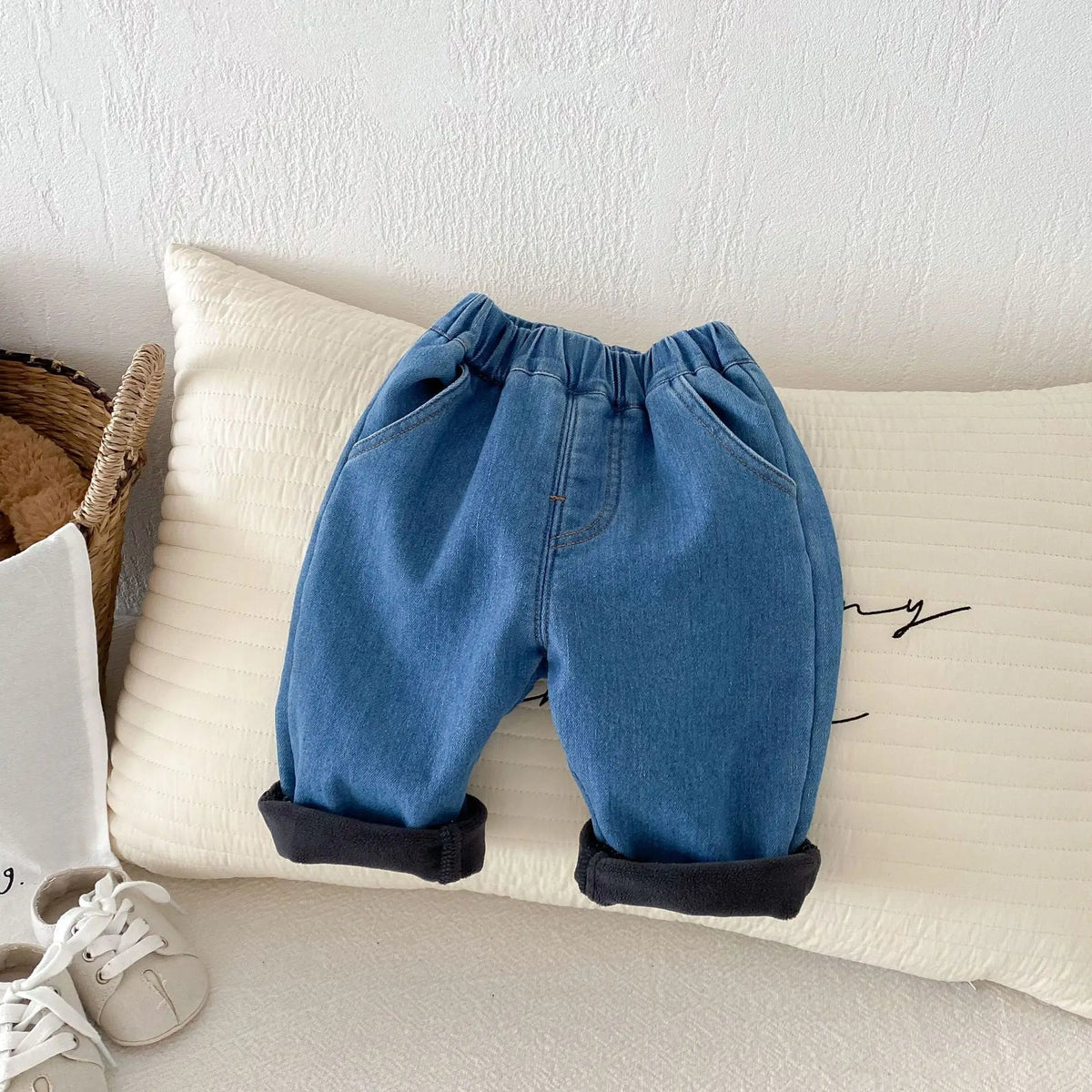 Spring Autumn New Baby Pants Casual Denim 9M-5T Kids Boys Straight Jeans Soft Toddler Girls Fashion Trousers 3 Colors - Chrissy's Eye