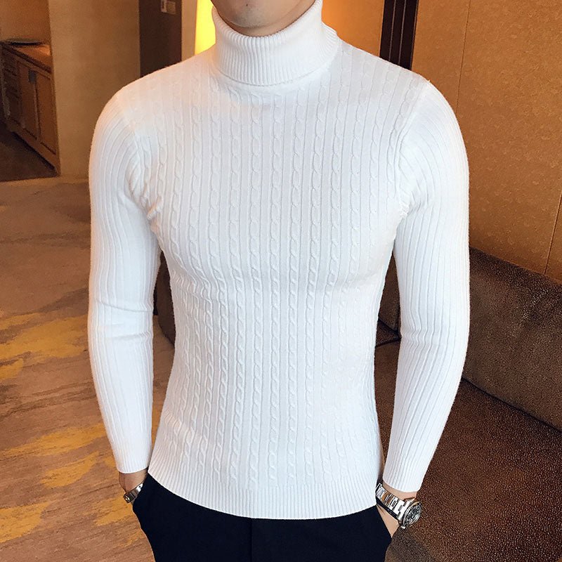 Men's Midweight Knit Turtleneck Sweater - Chrissy's Eye