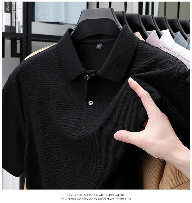 Men's 100% Cotton Polo Shirt -Breathable, 19 Colors, Silk-Like Finish - Chrissy's Eye