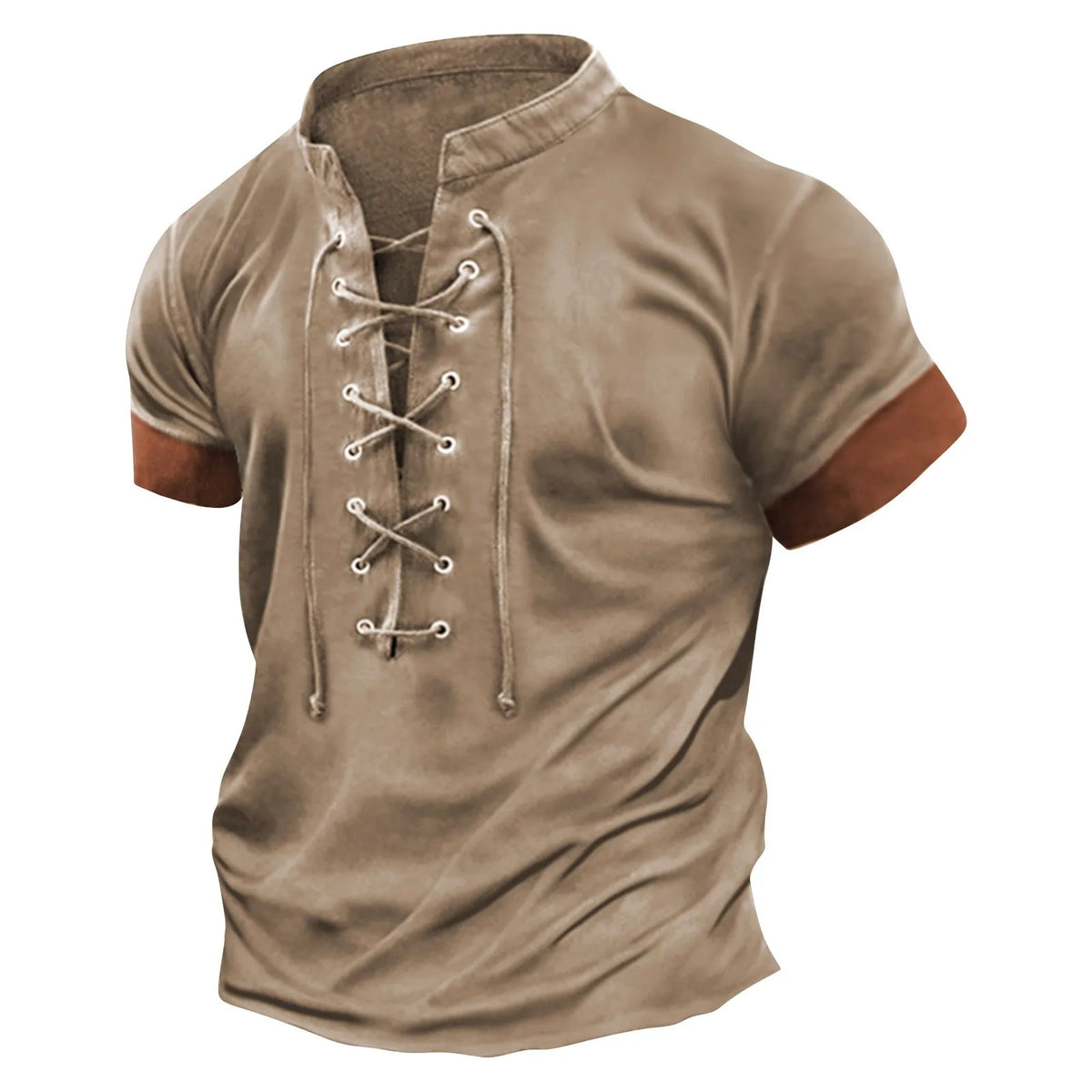 Men'S Casual Henley Shirt Fashion Raglan T Shirt Plain Slim Pleated Henley Daily Short Sleeve Patchwork Pleats Clothing Apparel - Chrissy's Eye