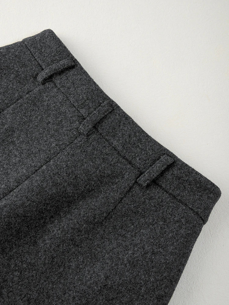 Women's 2025 Winter Thick Wool Blend Shorts - Korean High Waisted Slimming Bodycon 3/4 Booty Shorts - Chrissy's Eye