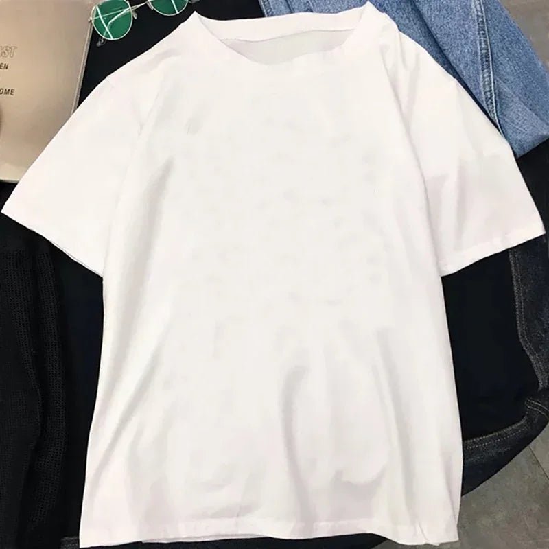 Plus Size Casual T-shirt Women's Plus Ombre Letter Graphic Short Sleeve Round Neck Medium Stretch Top - Chrissy's Eye