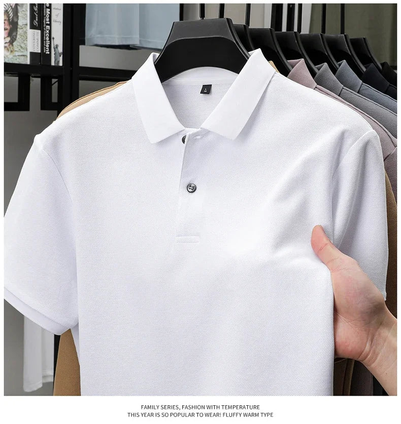 Men's 100% Cotton Polo Shirt -Breathable, 19 Colors, Silk-Like Finish - Chrissy's Eye