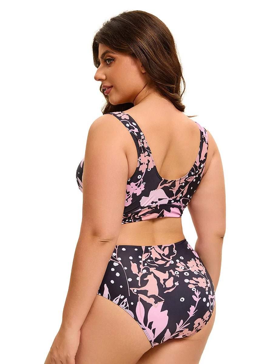 Plus Size 3 Piece Swimsuits For Women Printed Bikini Sets Swimwear Swim Skirt Beach Bathing Suit - Chrissy's Eye