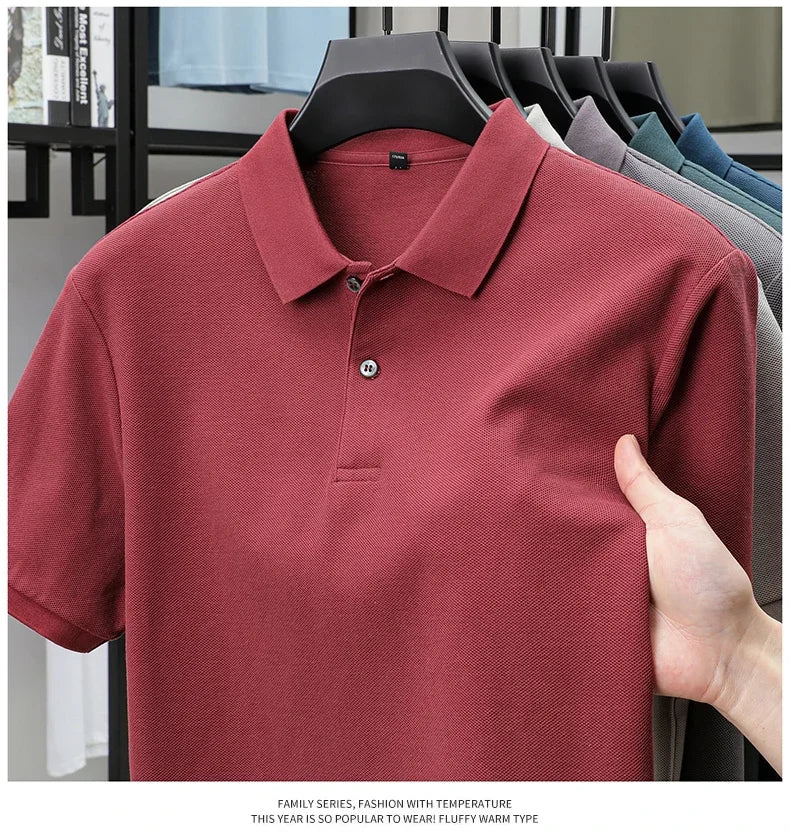 Men's 100% Cotton Polo Shirt -Breathable, 19 Colors, Silk-Like Finish - Chrissy's Eye